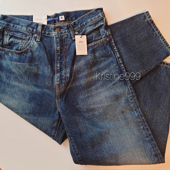 Levi's Japan Made & Crafted Barrel Loose Fit Jeans in Medium Dark Wash Mado NWT - Picture 5 of 9